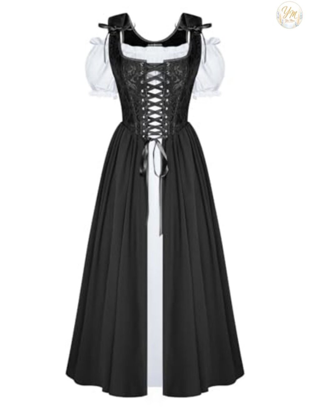 Renaissance Medieval Corset Dress Two-Piece Costume